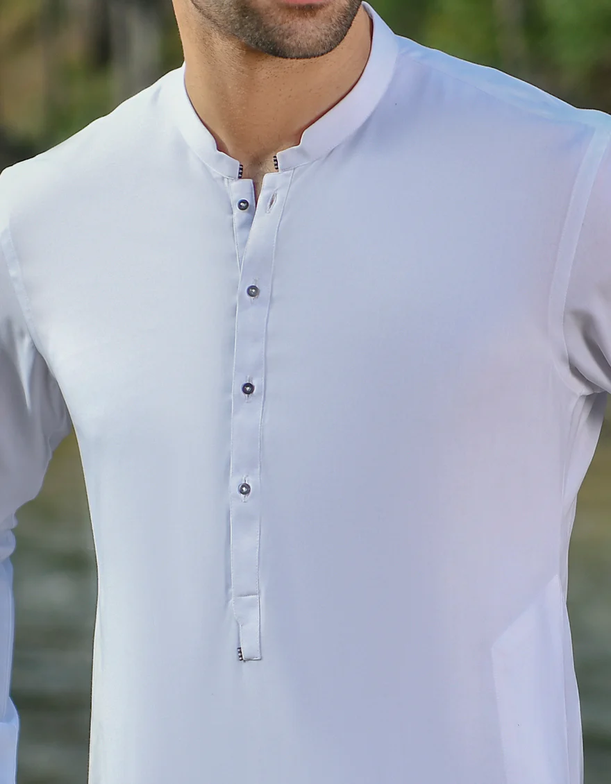WHITE VISCOSE KURTA TROUSERS | JJKP-US-43192/A22/JJ8346-CL - Image 2