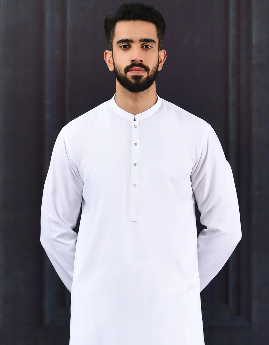 WHITE BLENDED KURTA TROUSERS | JJKP-US-44103/S22/JJ8346-SF - Image 3