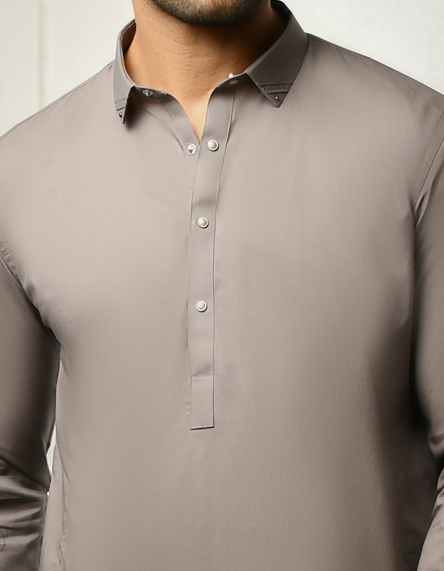 GREY COTTON KURTA TROUSERS | JJKP-US-45039/A22/JJ7420-CL - Image 2
