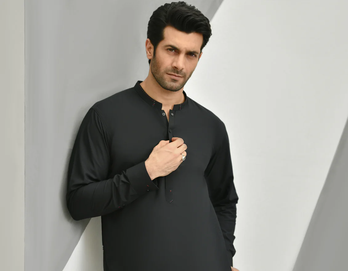 BLACK BLENDED KURTA TROUSERS | JJKP-US-45059/A22/JJ8189-CL - Image 4