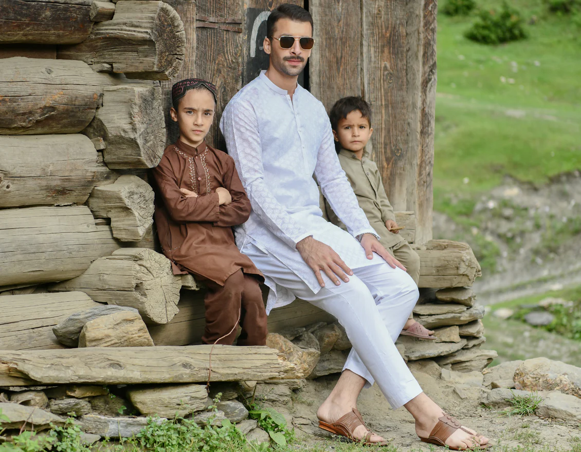 WHITE BLENDED KURTA TROUSERS | JJKP-US-45087/A22/JJ8420-CL - Image 4