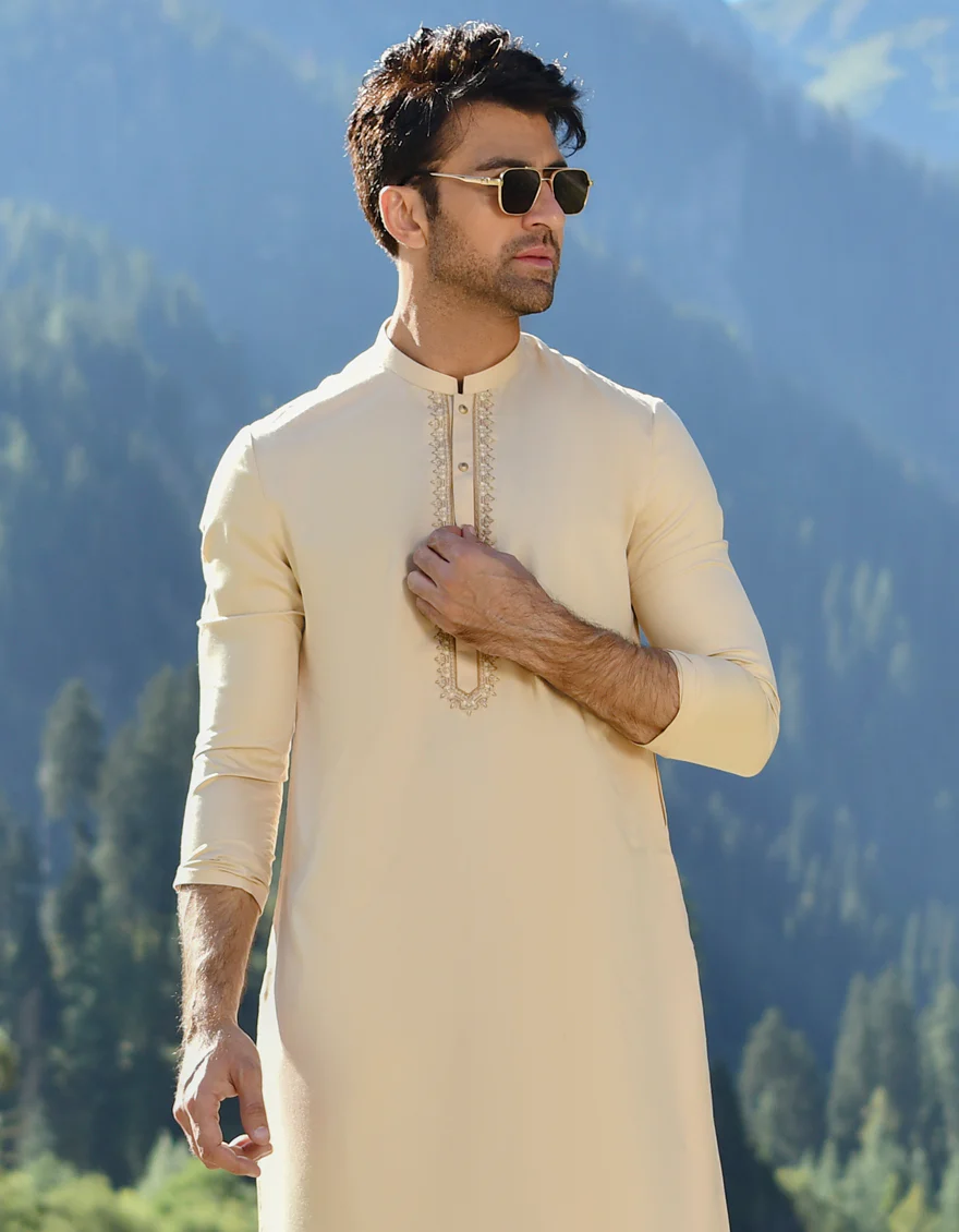 BEIGE BLENDED KURTA TROUSERS | JJKP-US-45104/A22/JJ8698-SF - Image 4