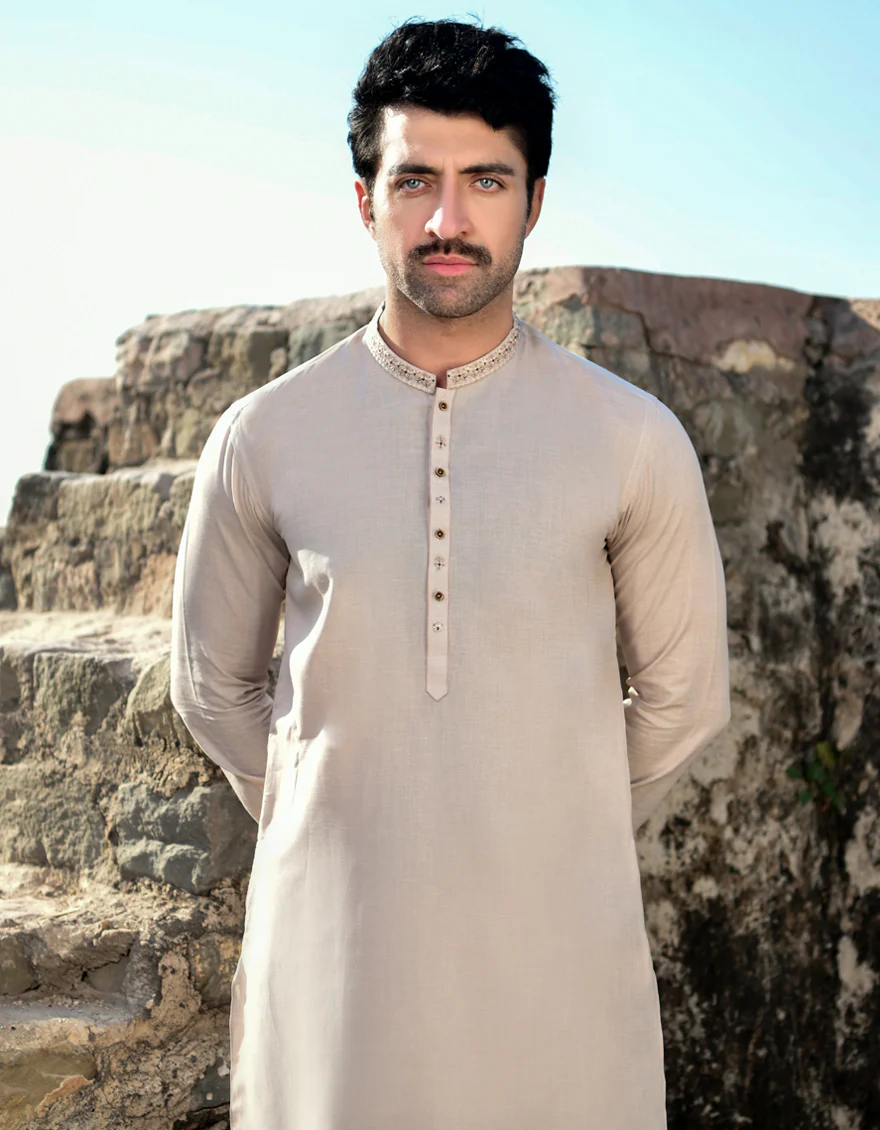 PEACH BLENDED KURTA TROUSERS | JJKP-US-45125/A23/JJ8787-SF - Image 3