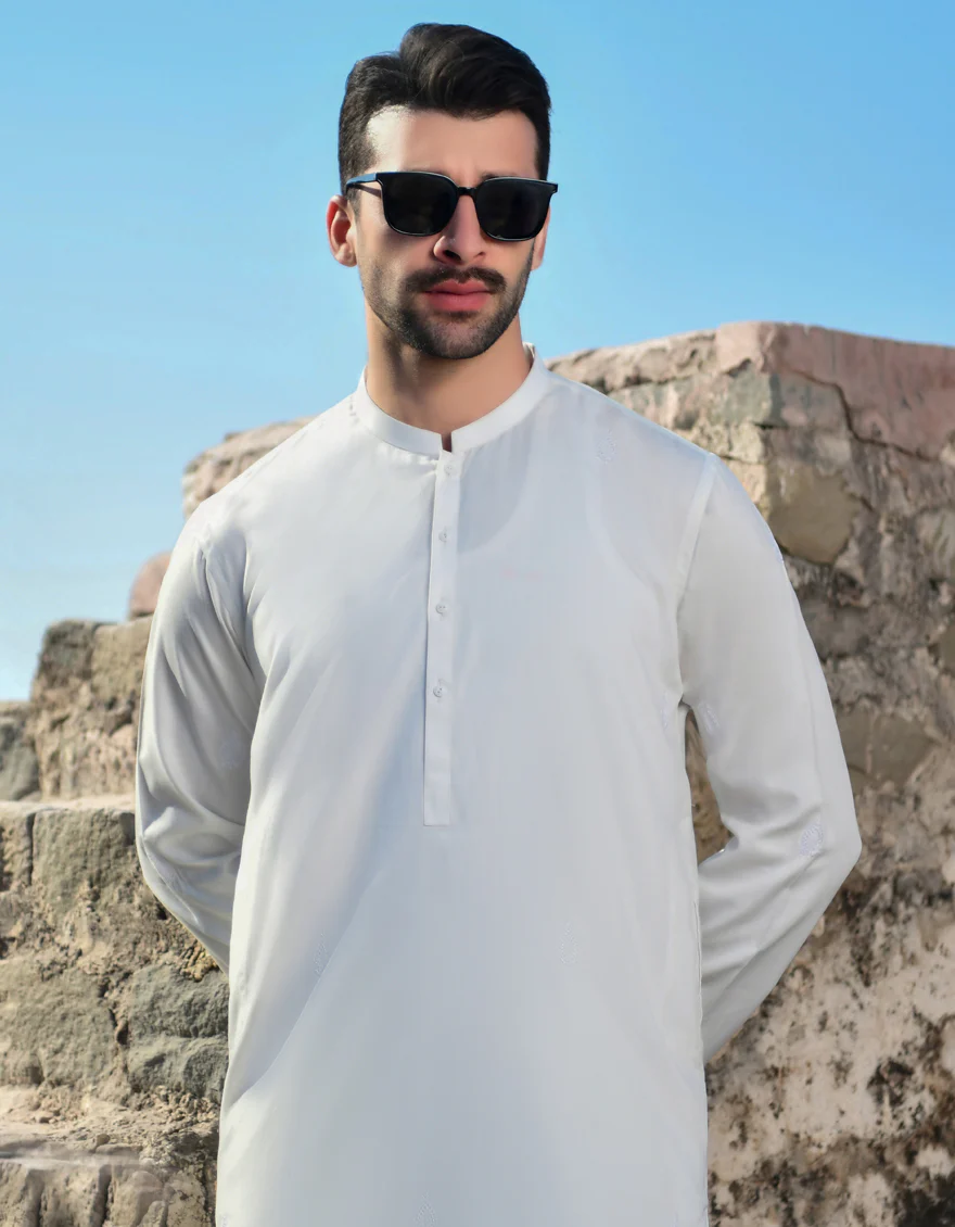OFF WHITE BLENDED KURTA TROUSERS | JJKP-US-45142/A23/JJ8813-SF - Image 3