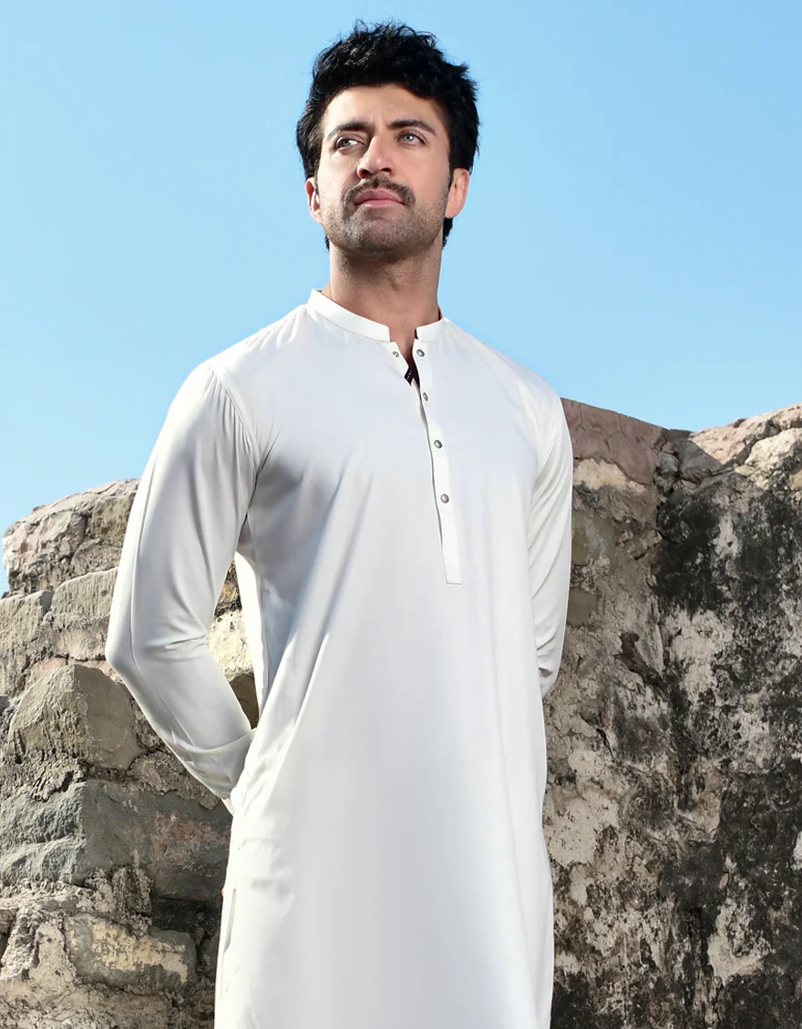 OFF WHITE BLENDED KURTA TROUSERS | JJKP-US-45153/A23/JJ8821-PN - Image 3