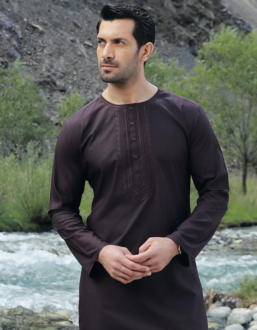 BROWN BLENDED KURTA TROUSERS | JJKP-US-45234/A23/JJ8836-SF - Image 4