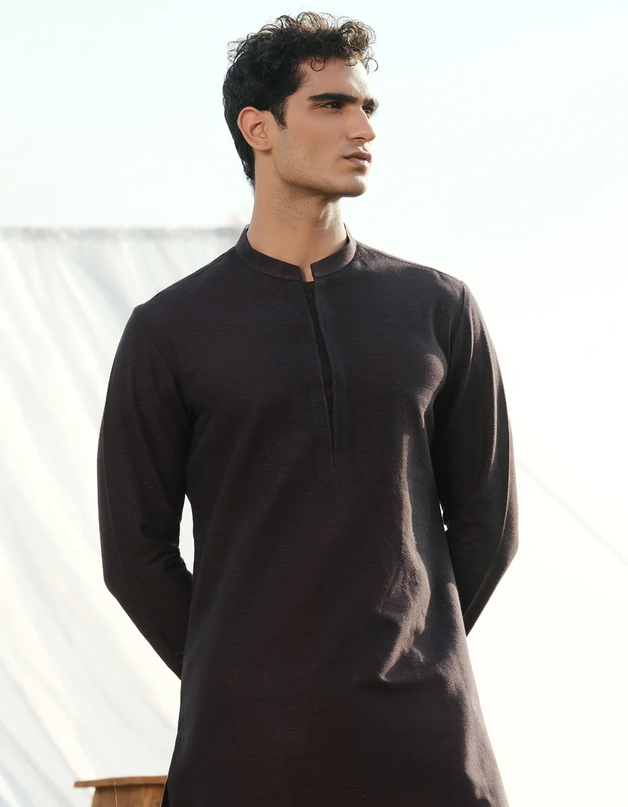 DARK MAROON COTTON KURTA TROUSERS | JJKP-W-47359/S24/JJ9662-FL - Image 2