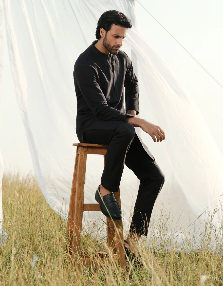 DEEP GREEN COTTON KURTA TROUSERS | JJKP-W-47362/S24/JJ9662-FL - Image 3