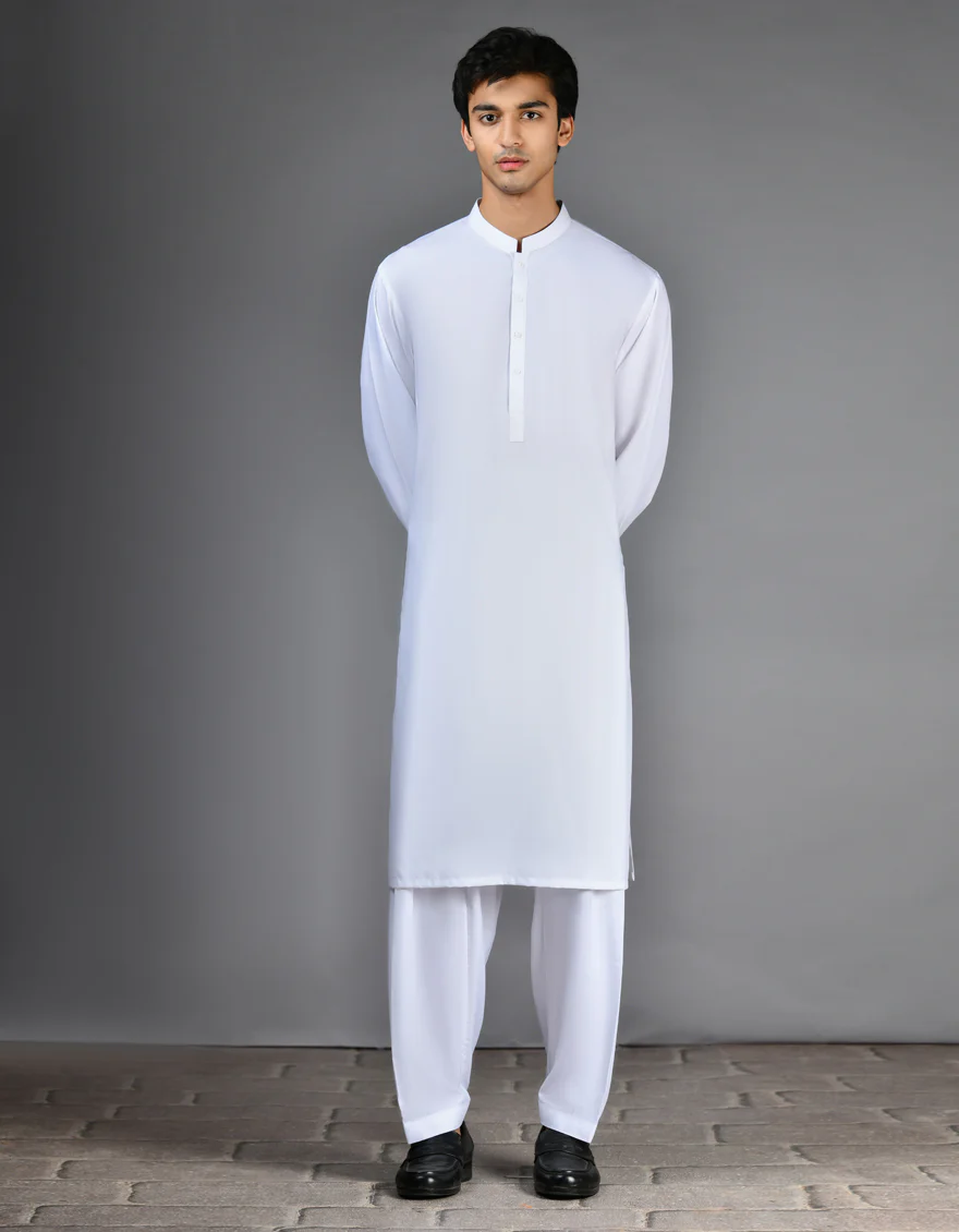 WHITE BLENDED KAMEEZ SHALWAR | JJKS-A-30728-R22-AP/S24/JJ9251-PN