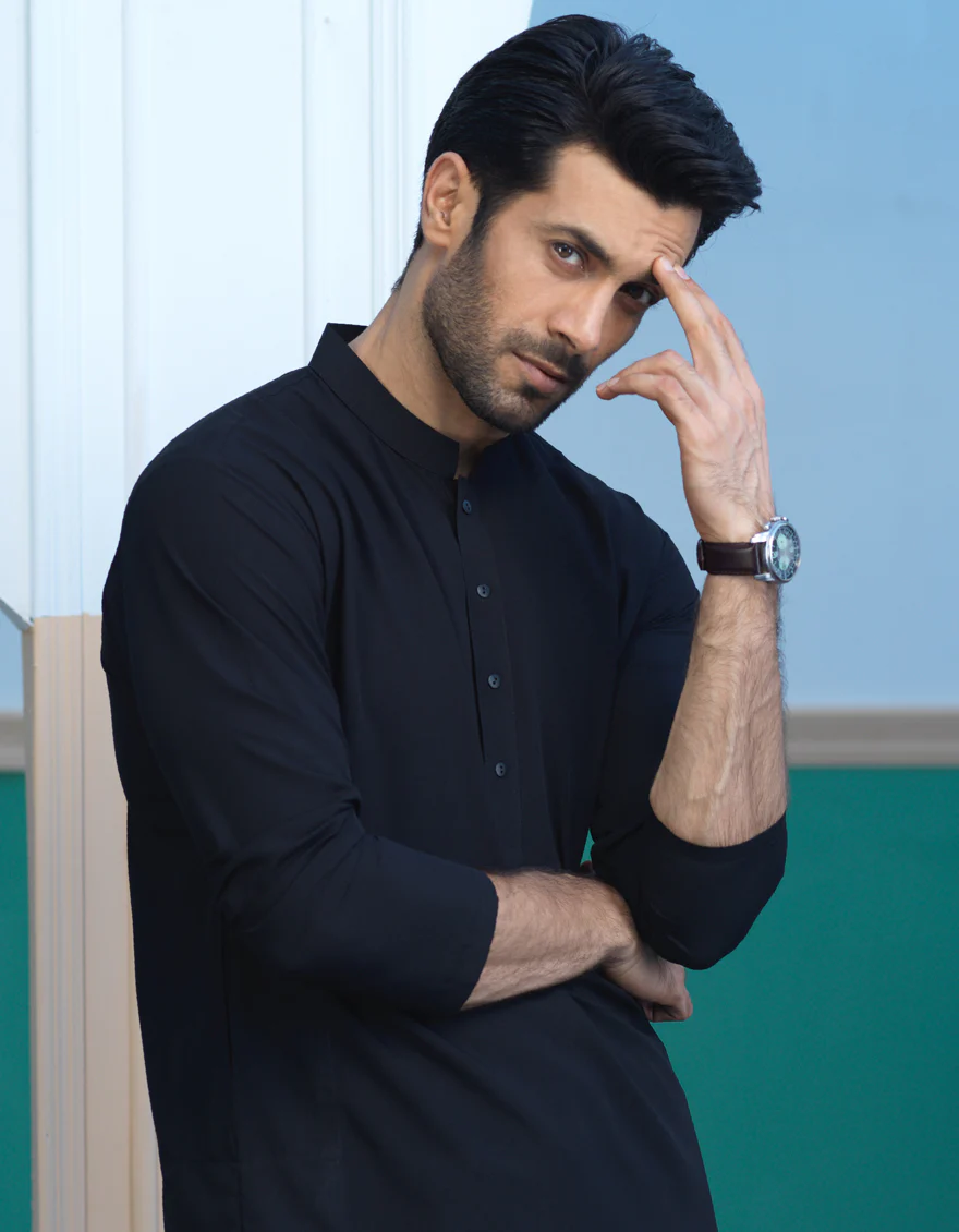 BLACK BLENDED KAMEEZ SHALWAR | JJKS-A-30778-R34-AP/S24/JJ9364-PN - Image 2