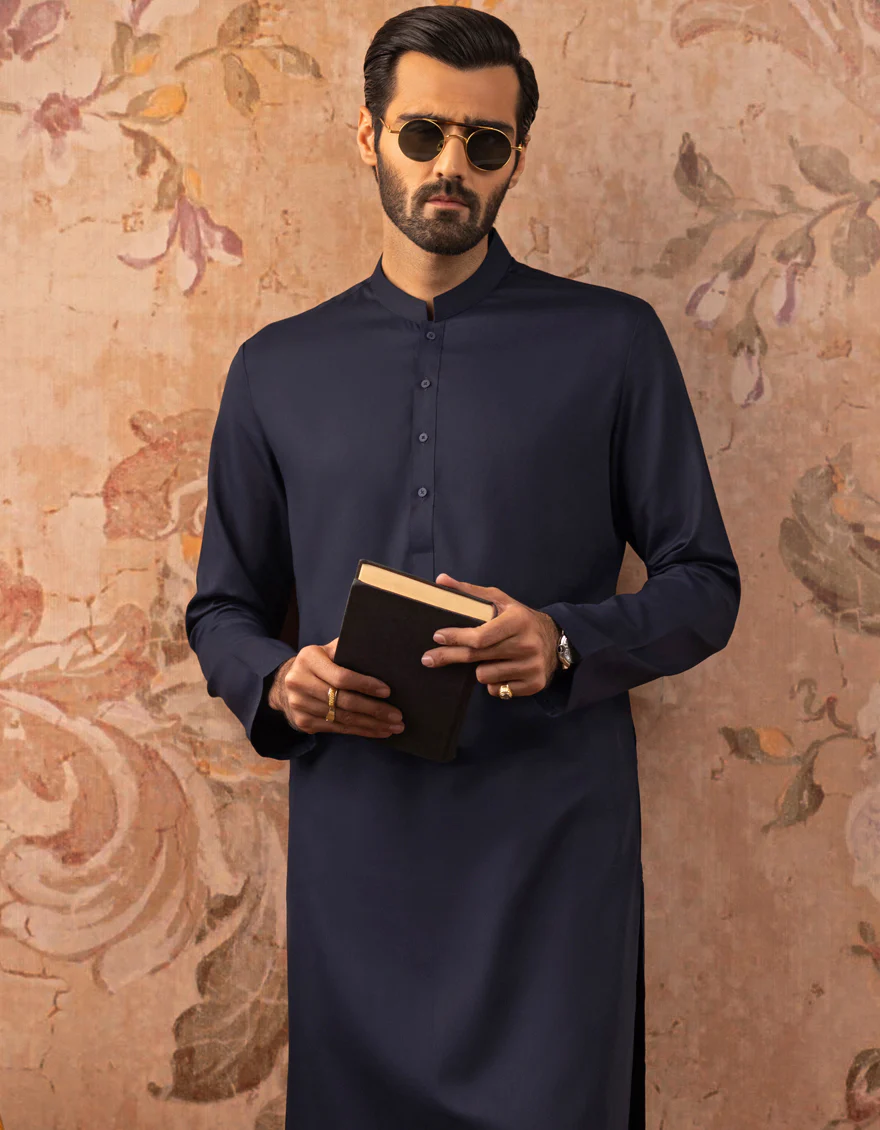 BLUE BLENDED KAMEEZ SHALWAR | JJKS-A-30780-R29-AP/ - Image 4