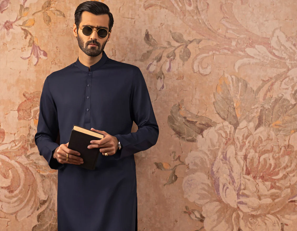 BLUE BLENDED KAMEEZ SHALWAR | JJKS-A-30780-R29-AP/ - Image 6
