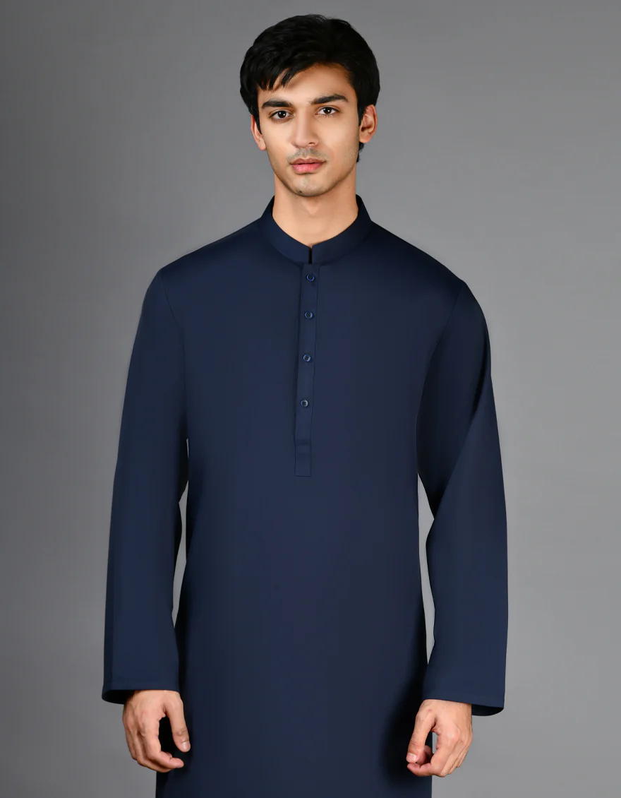 BLUE BLENDED KAMEEZ SHALWAR | JJKS-A-30780-R33-AP/S24/JJ8733-PN - Image 2