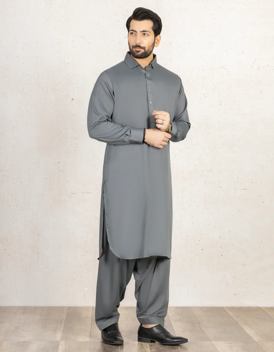 GREY BLENDED KAMEEZ SHALWAR | JJKS-A-30820-R25-AP/S24/JJ9250-PN