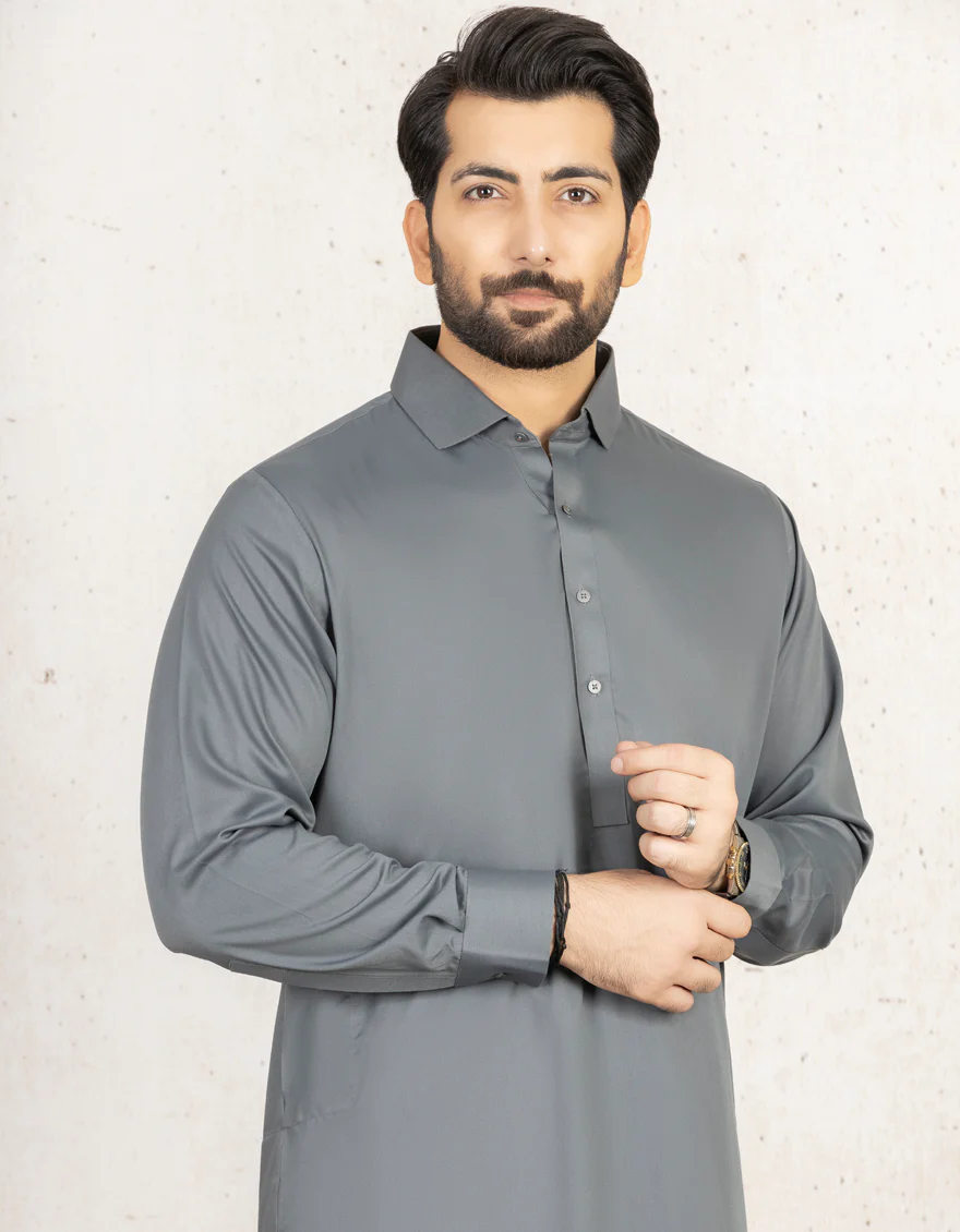GREY BLENDED KAMEEZ SHALWAR | JJKS-A-30820-R25-AP/S24/JJ9250-PN - Image 2