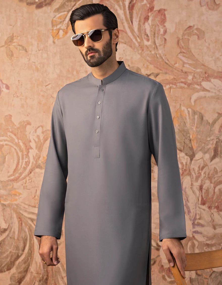 GREY BLENDED KAMEEZ SHALWAR | JJKS-A-30820-R28-AP/S24/JJ9364-PN - Image 2