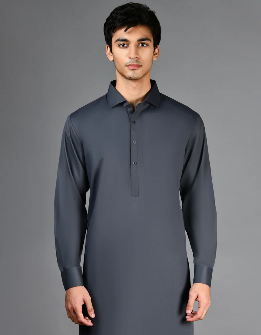 GREY BLENDED KAMEEZ SHALWAR | JJKS-A-30820-R29-AP/S24/JJ9548-PN - Image 2