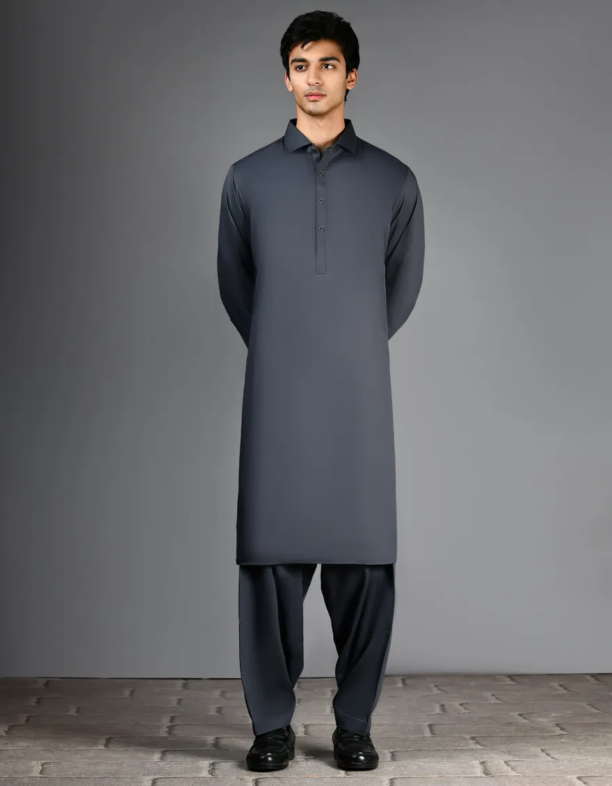 GREY BLENDED KAMEEZ SHALWAR | JJKS-A-30820-R36-AP/S25/JJ9772-PN