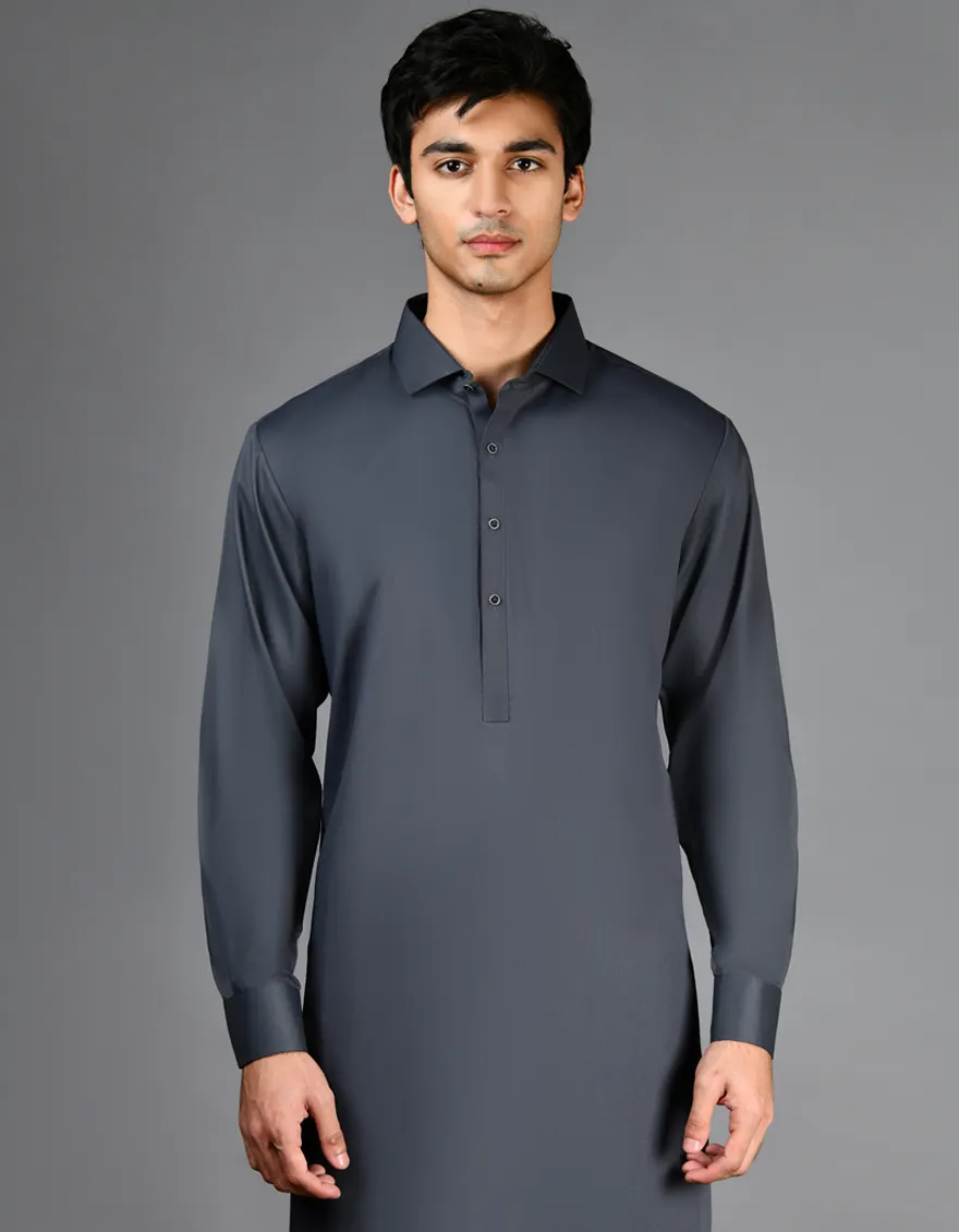 GREY BLENDED KAMEEZ SHALWAR | JJKS-A-30820-R38-AP/S25/JJ9773-PN - Image 2