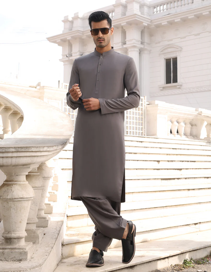 GREY BLENDED KAMEEZ SHALWAR | JJKS-A-30821-R25-AP/S24/JJ9250-PN