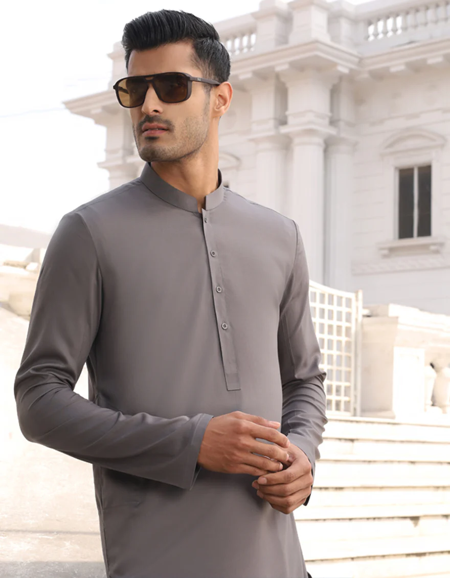 GREY BLENDED KAMEEZ SHALWAR | JJKS-A-30821-R25-AP/S24/JJ9250-PN - Image 2