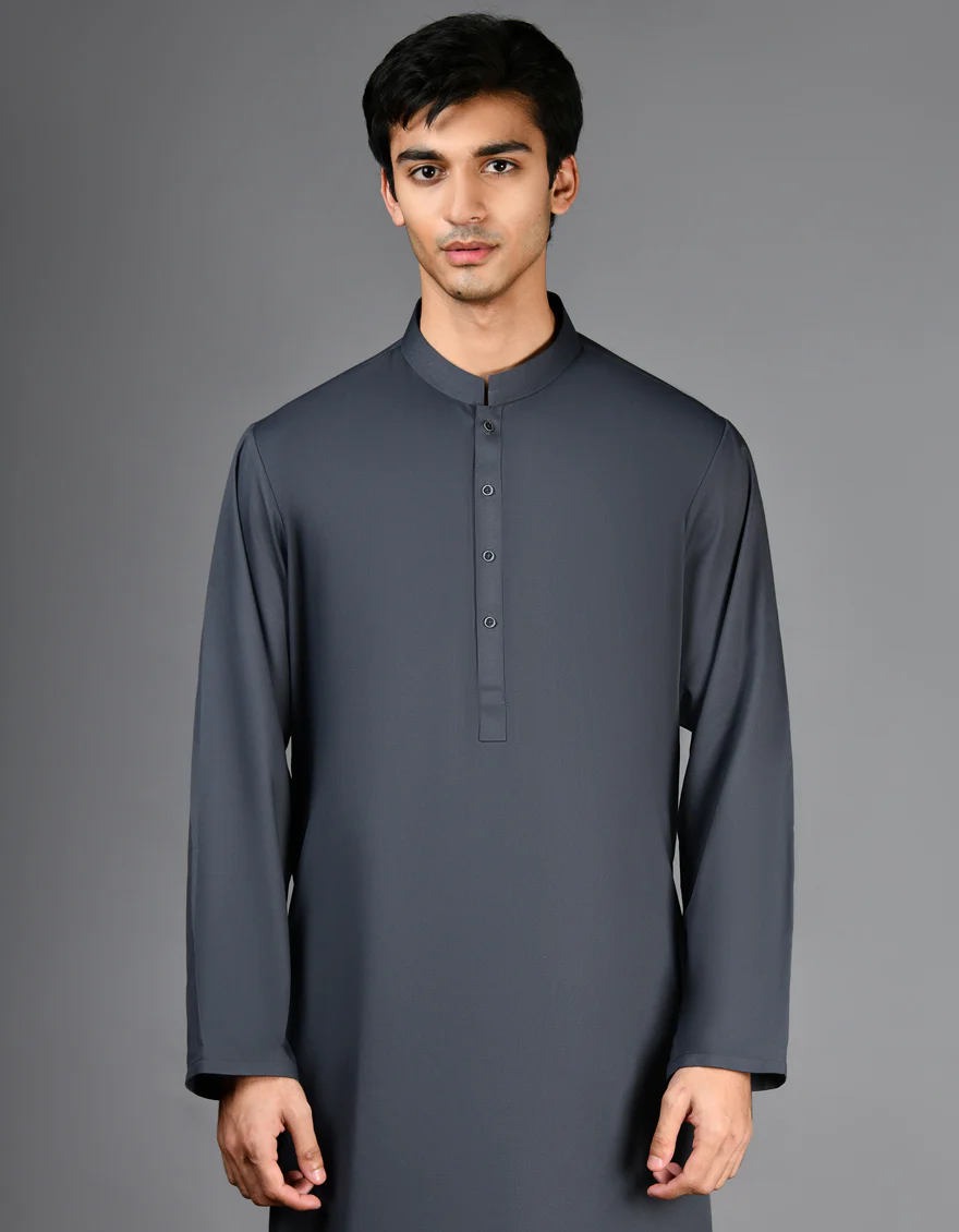 GREY BLENDED KAMEEZ SHALWAR | JJKS-A-30821-R27-AP/S24/JJ9364-PN - Image 2