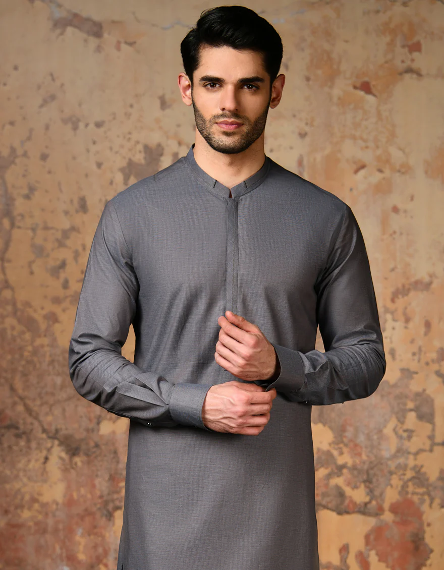 BLUE COTTON KAMEEZ SHALWAR | JJKS-A-32899/S24/JJ8960-CL - Image 3