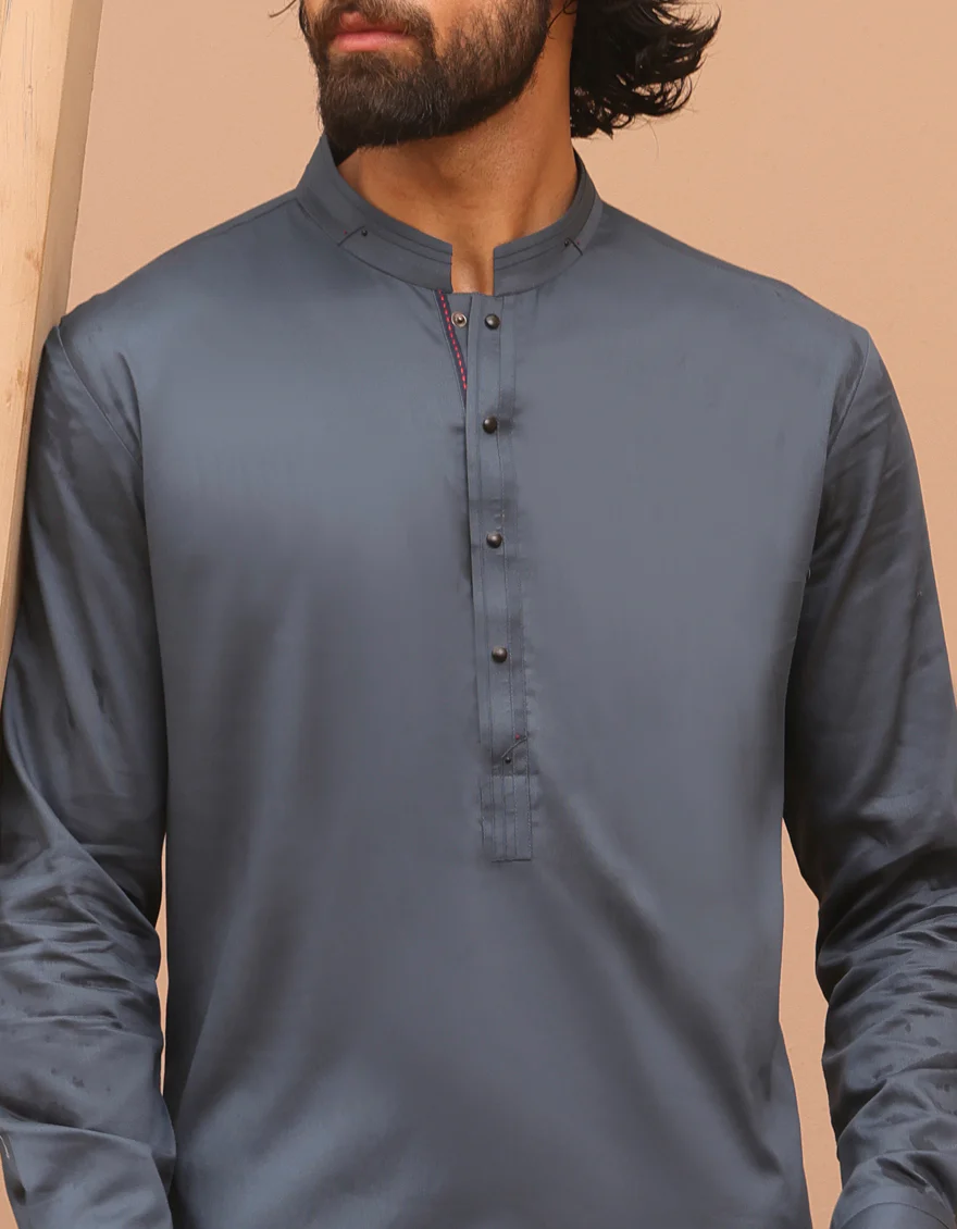 BLUE COTTON KAMEEZ SHALWAR | JJKS-A-32974/S24/JJ8770-CL - Image 3