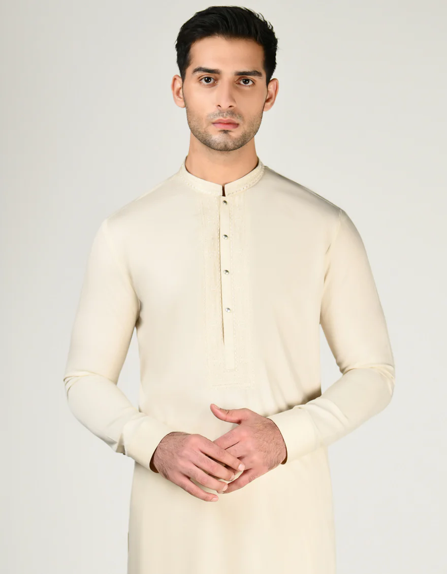 BROWN BLENDED KAMEEZ SHALWAR | JJKS-A-32978/S24/JJ9323-FL - Image 2