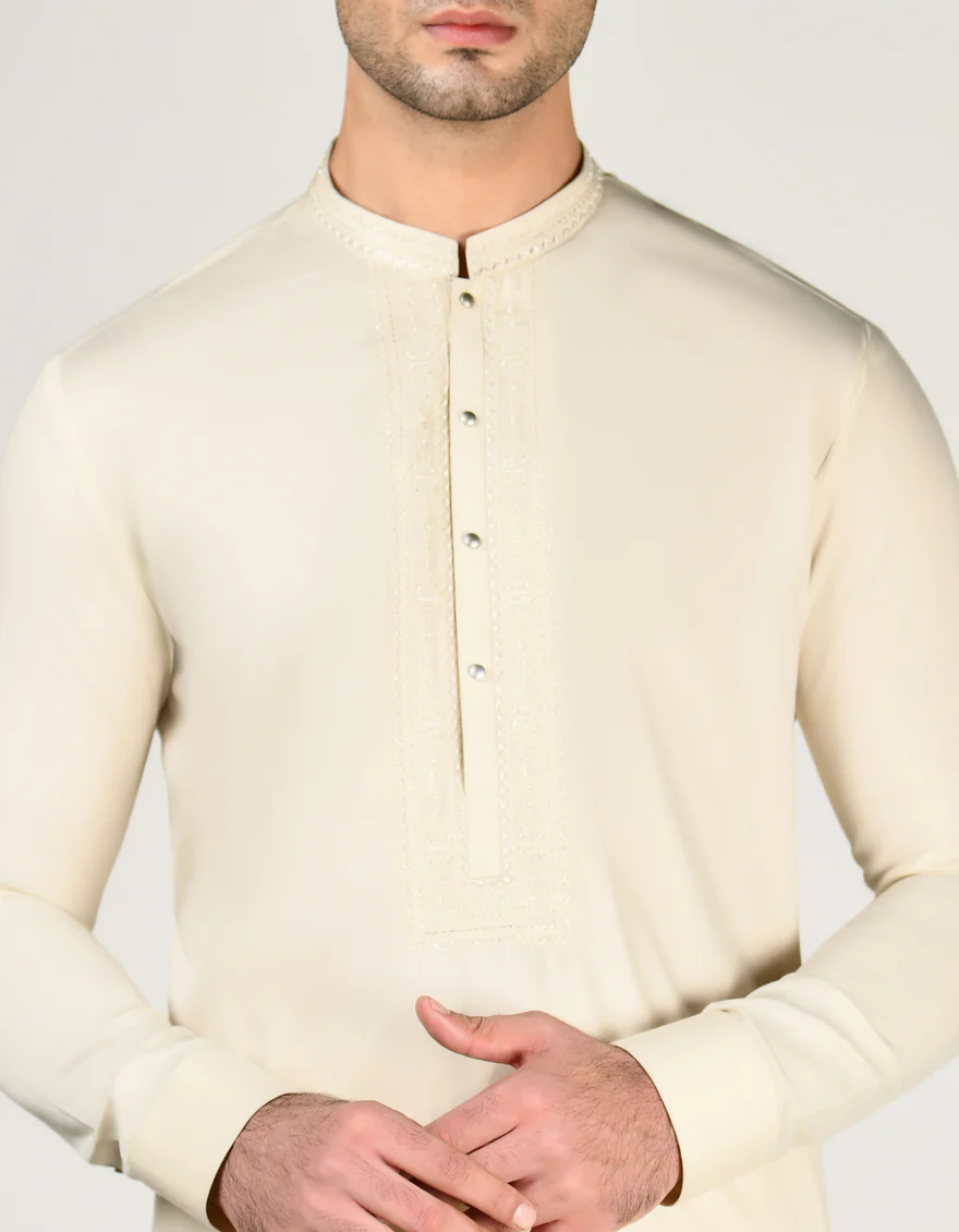 BROWN BLENDED KAMEEZ SHALWAR | JJKS-A-32978/S24/JJ9323-FL - Image 3