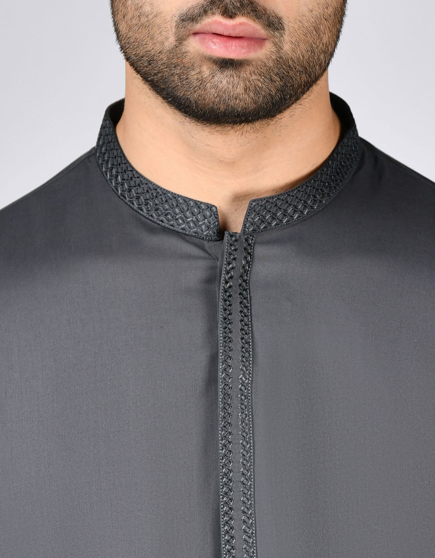GREY BLENDED KAMEEZ SHALWAR | JJKS-A-33084/S25/JJ9364-SF - Image 3