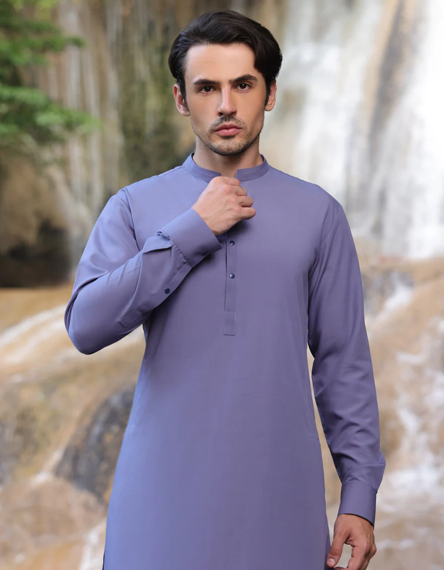 PURPLE BLENDED KAMEEZ SHALWAR | JJKS-A-33222/S25/JJ9 - Image 3
