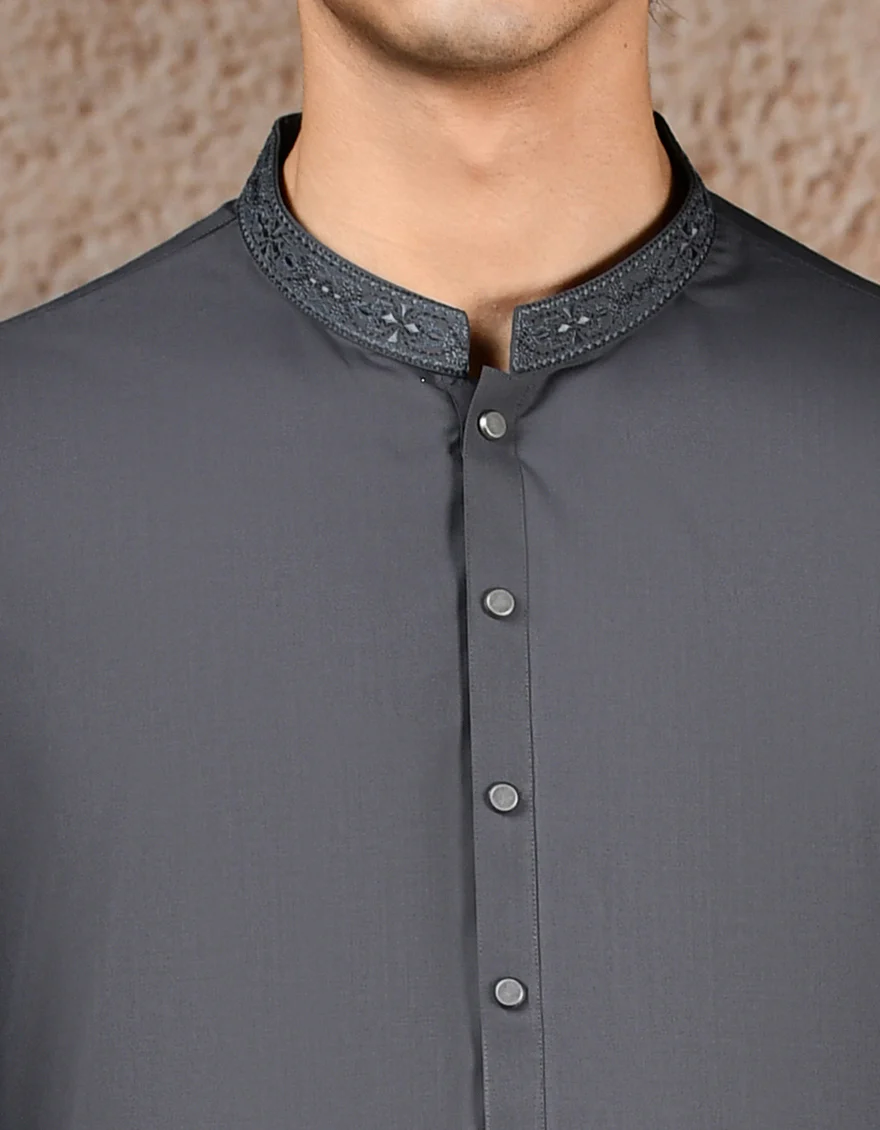 GREY BLENDED KAMEEZ SHALWAR | JJKS-A-33248/S25/JJ9 - Image 3