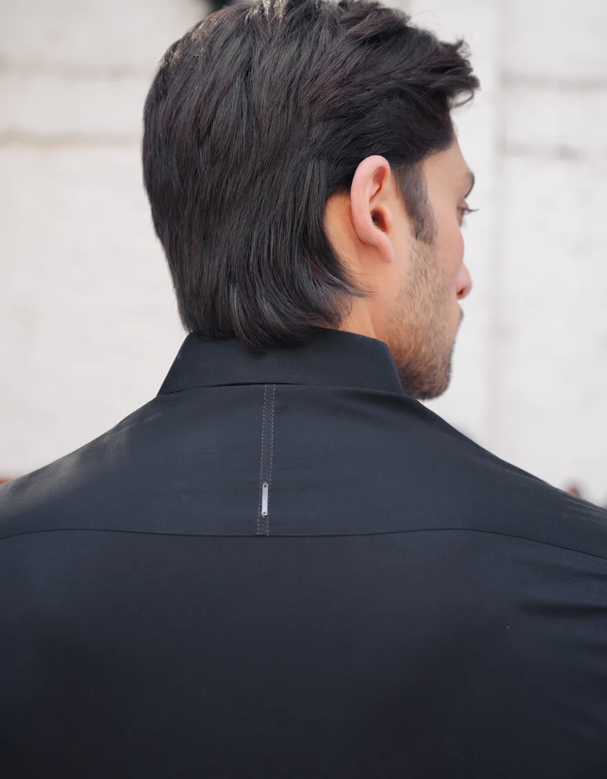 BLACK COTTON KAMEEZ SHALWAR | JJKS-A-33337/S25/JJ9832-CL - Image 4