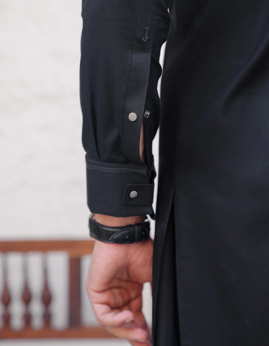BLACK COTTON KAMEEZ SHALWAR | JJKS-A-33337/S25/JJ9832-CL - Image 6