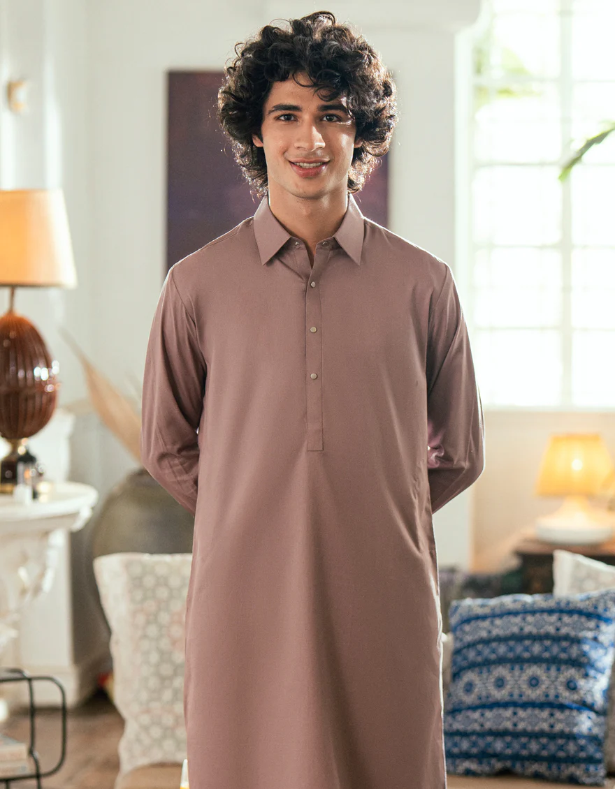 MAUVE COTTON KAMEEZ SHALWAR | JJKS-A-33394/S25/JJ9833-CL - Image 2