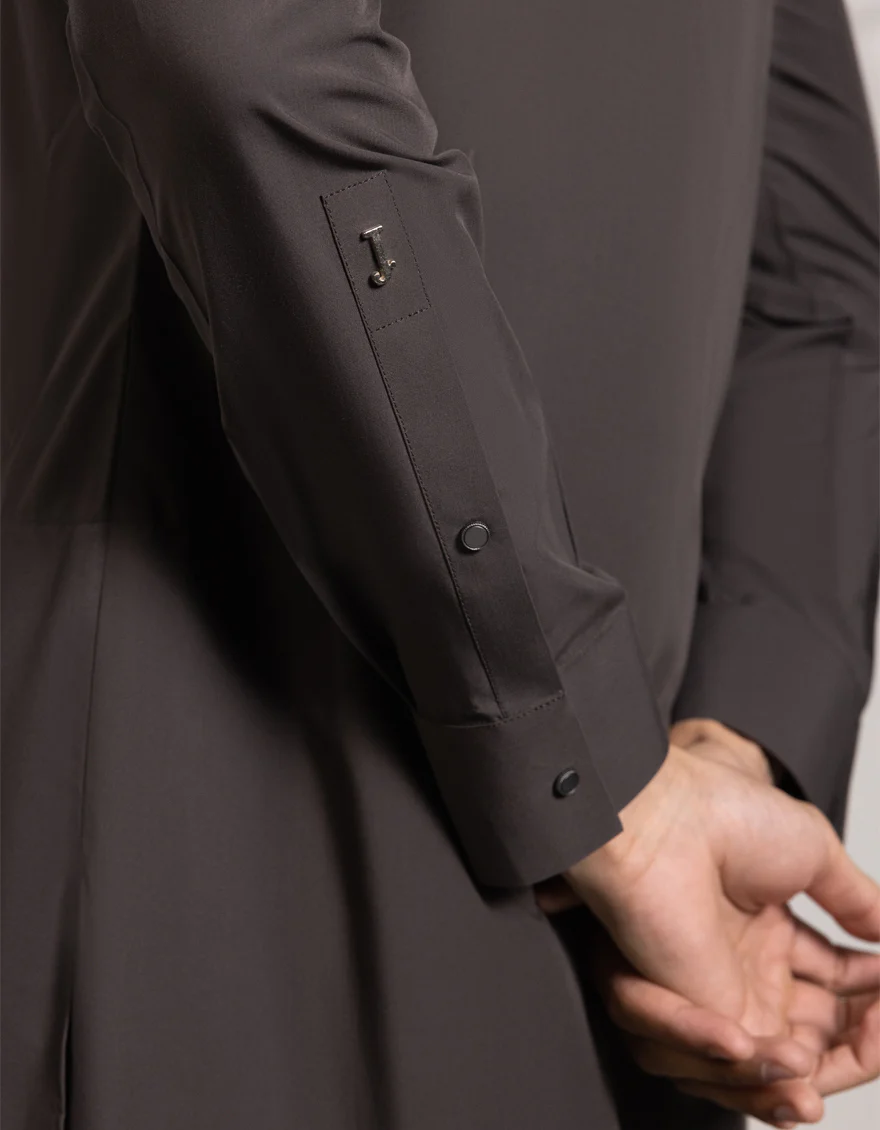 BROWN BLENDED KAMEEZ SHALWAR | JJKS-A-33441/S25/JJ10123-SF - Image 5
