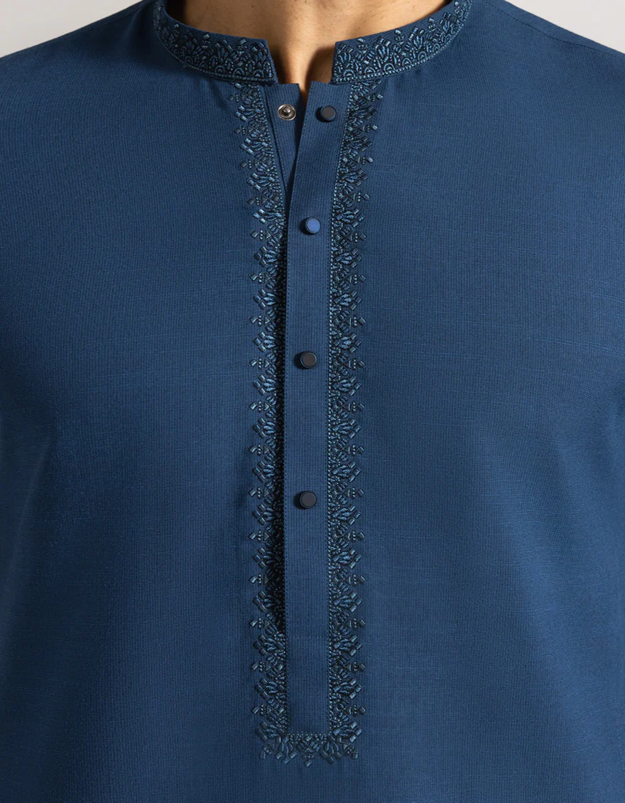 BLUE BLENDED KAMEEZ SHALWAR | JJKS-A-33443/S25/JJ9938-SF - Image 4
