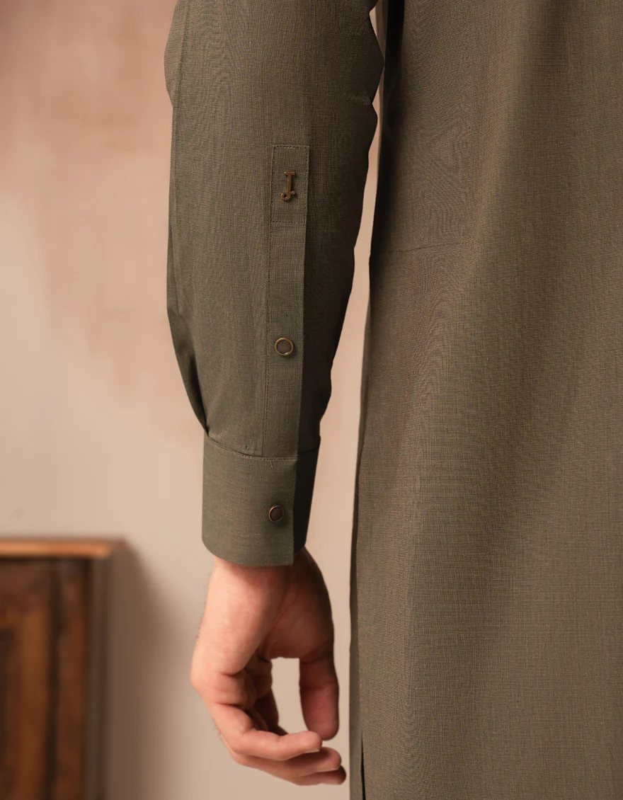 GREEN COTTON KAMEEZ SHALWAR | JJKS-A-33452/S25/JJ9873-CL - Image 4
