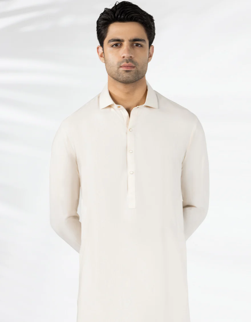 CREAM BLENDED KAMEEZ SHALWAR | JJKS-A-33469/S25/JJ9823-CL - Image 2