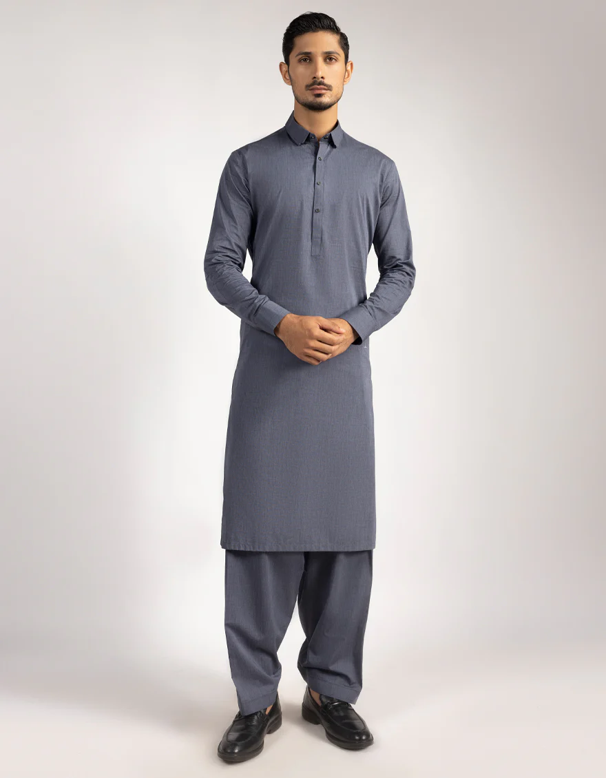 DENIM BLUE COTTON KAMEEZ SHALWAR | JJKS-A-33472/S25/JJ9747-CL