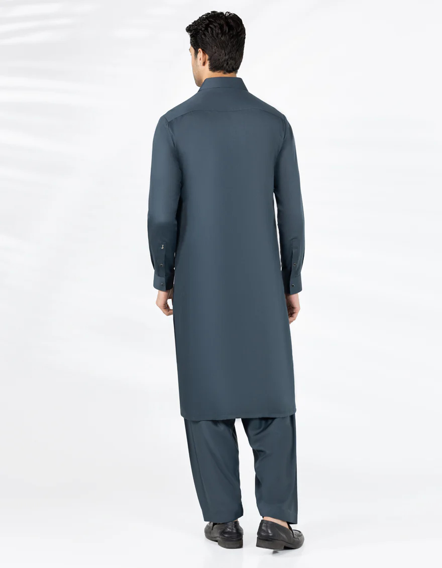 MIDNIGHT GREY BLENDED KAMEEZ SHALWAR | JJKS-A-33477/S25/JJ9860-CL - Image 4
