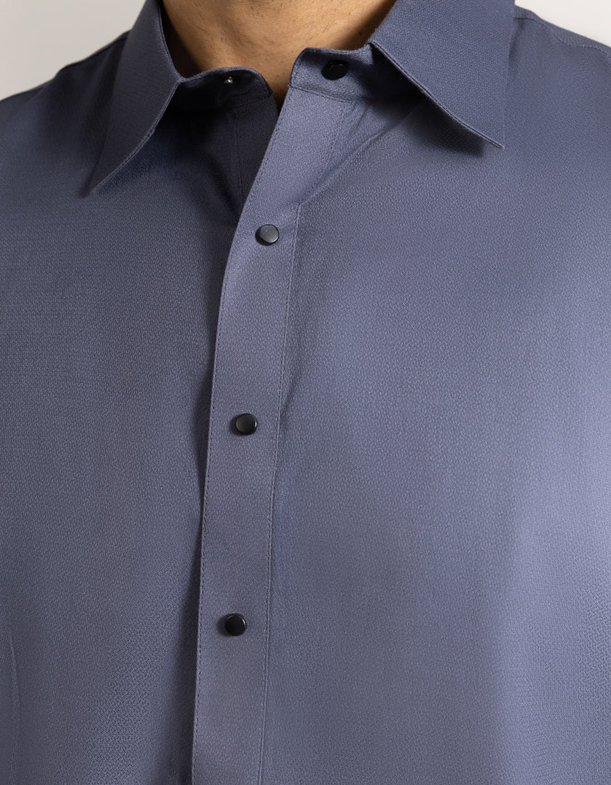 BLUISH GREY COTTON KAMEEZ SHALWAR | JJKS-A-33480/S25/JJ9833-CL - Image 3
