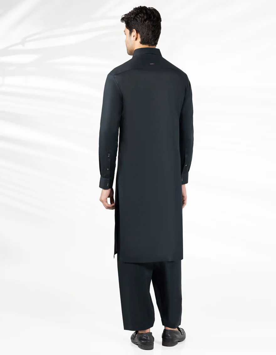BLACK COTTON KAMEEZ SHALWAR | JJKS-A-33481/S25/JJ9833-CL - Image 4