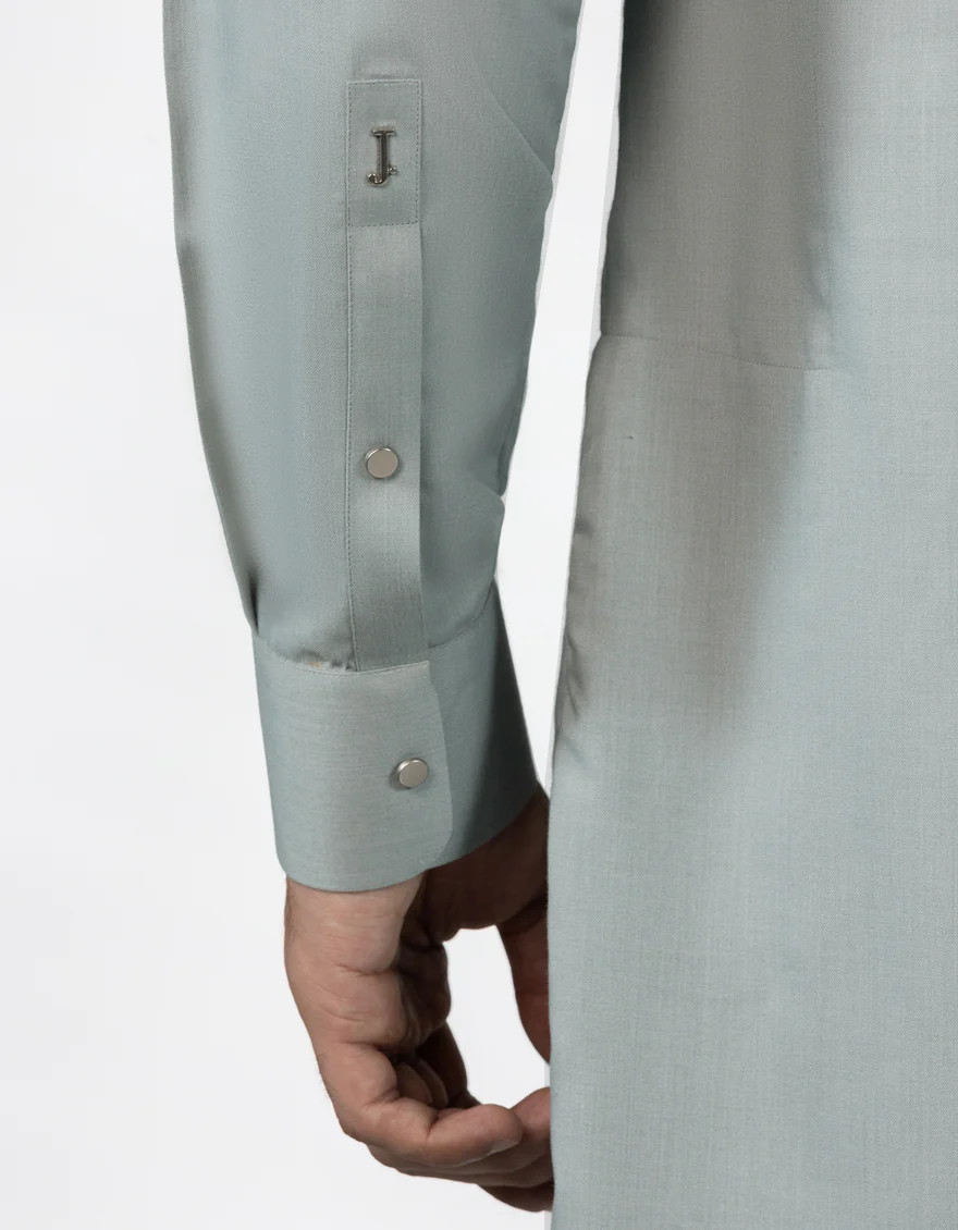LIGHT GREEN BLENDED KAMEEZ SHALWAR | JJKS-A-33482/S25/JJ9823-CL - Image 5