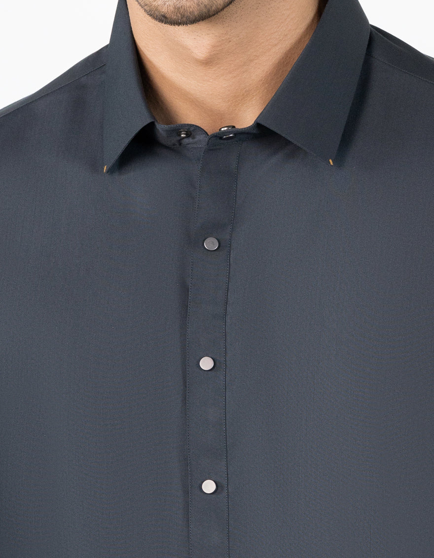 DEEP GREY BLENDED KAMEEZ SHALWAR | JJKS-A-33486/S25/JJ9933-CL - Image 3