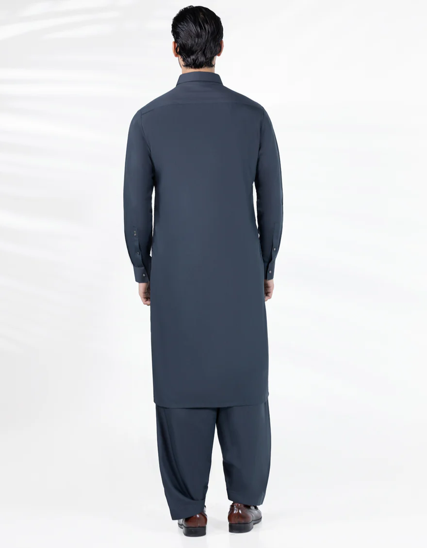 DEEP GREY BLENDED KAMEEZ SHALWAR | JJKS-A-33486/S25/JJ9933-CL - Image 4