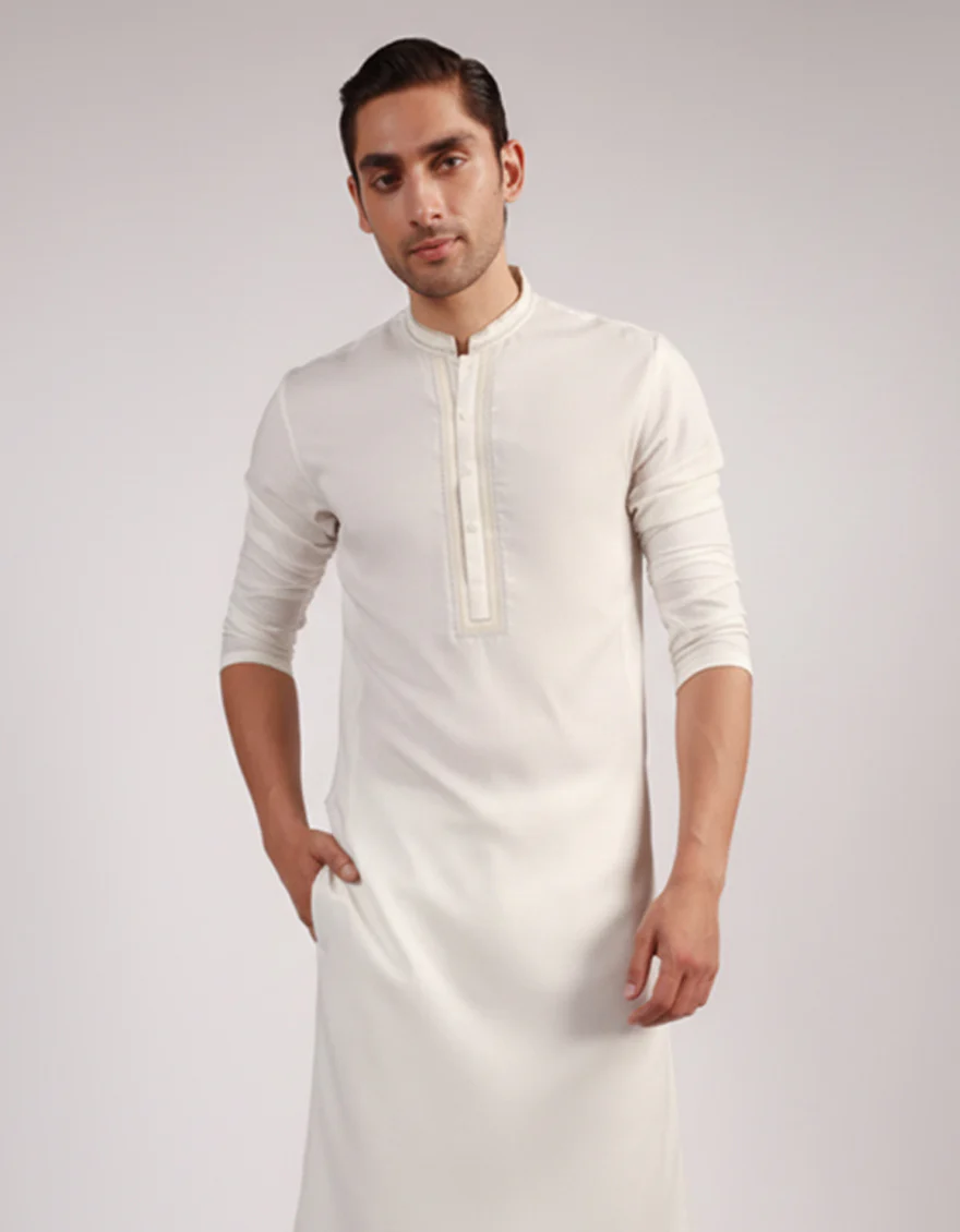CREAM BLENDED KAMEEZ SHALWAR | JJKS-A-33557/S25/JJ9898-FL - Image 2