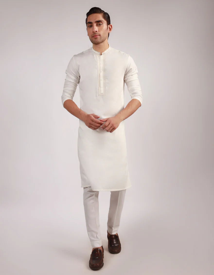 CREAM BLENDED KAMEEZ SHALWAR | JJKS-A-33557/S25/JJ9898-FL - Image 3