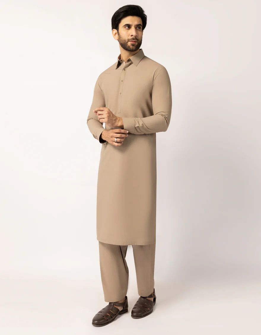 BROWN BLENDED KAMEEZ SHALWAR | JJKS-A-33559/S25/JJ9867-CL